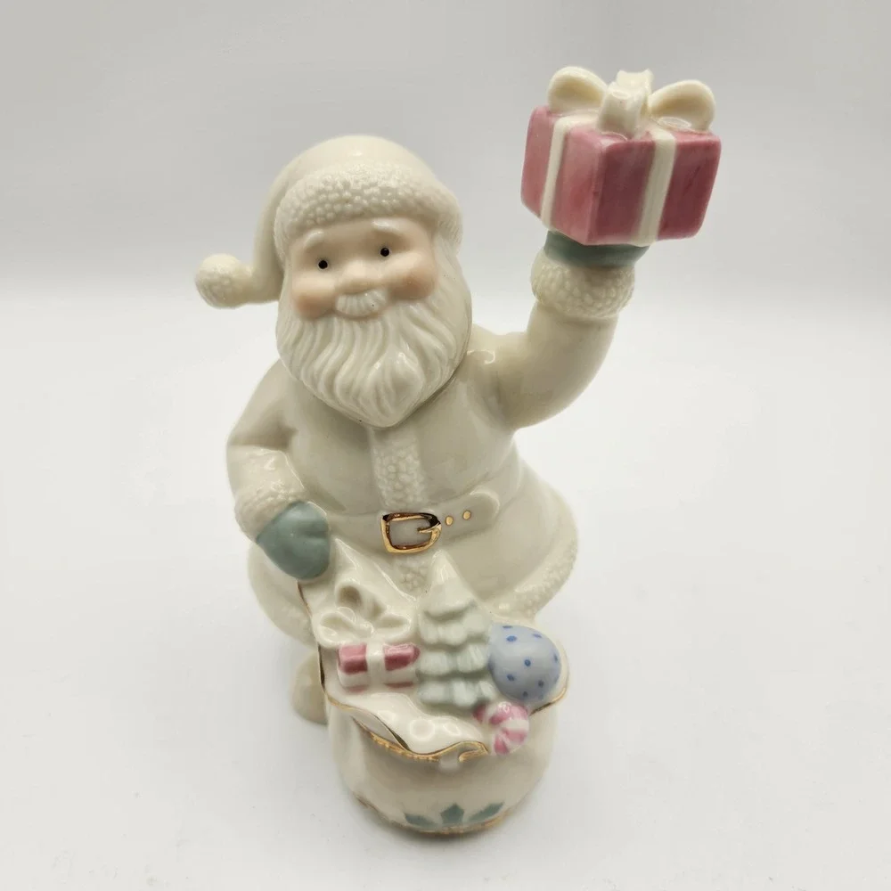 Lenox For the Holidays Santa's Toy Bag Santa Porcelain Figurine Boxed